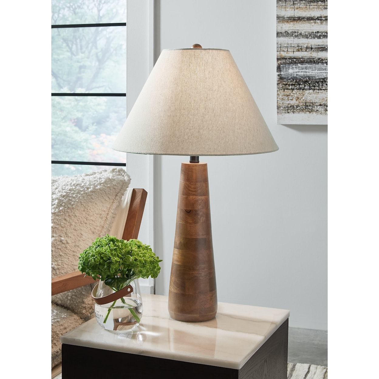 Ashley Furniture Signature Design Danset Wood Table Lamp