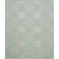 7'10" x 9'10" Ivory/Green Rectangle Rug