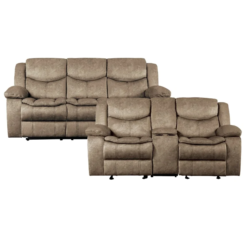 Homelegance Furniture Bastrop 8230FBR*2 Casual 2Piece Living Room Set