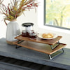 Ashley Furniture Signature Design Accents Kaleena Brown/Black Tray Set