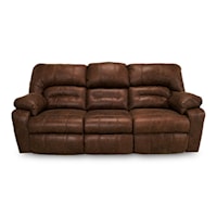 Casual Manual Reclining Sofa with Drop Down Table