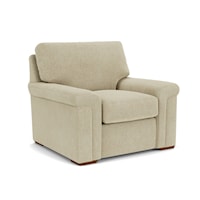 Casual Upholstered Chair with Block Feet