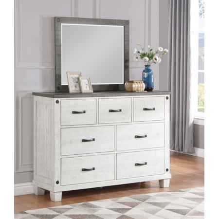 Lilith 7-drawer Dresser w/ Mirror