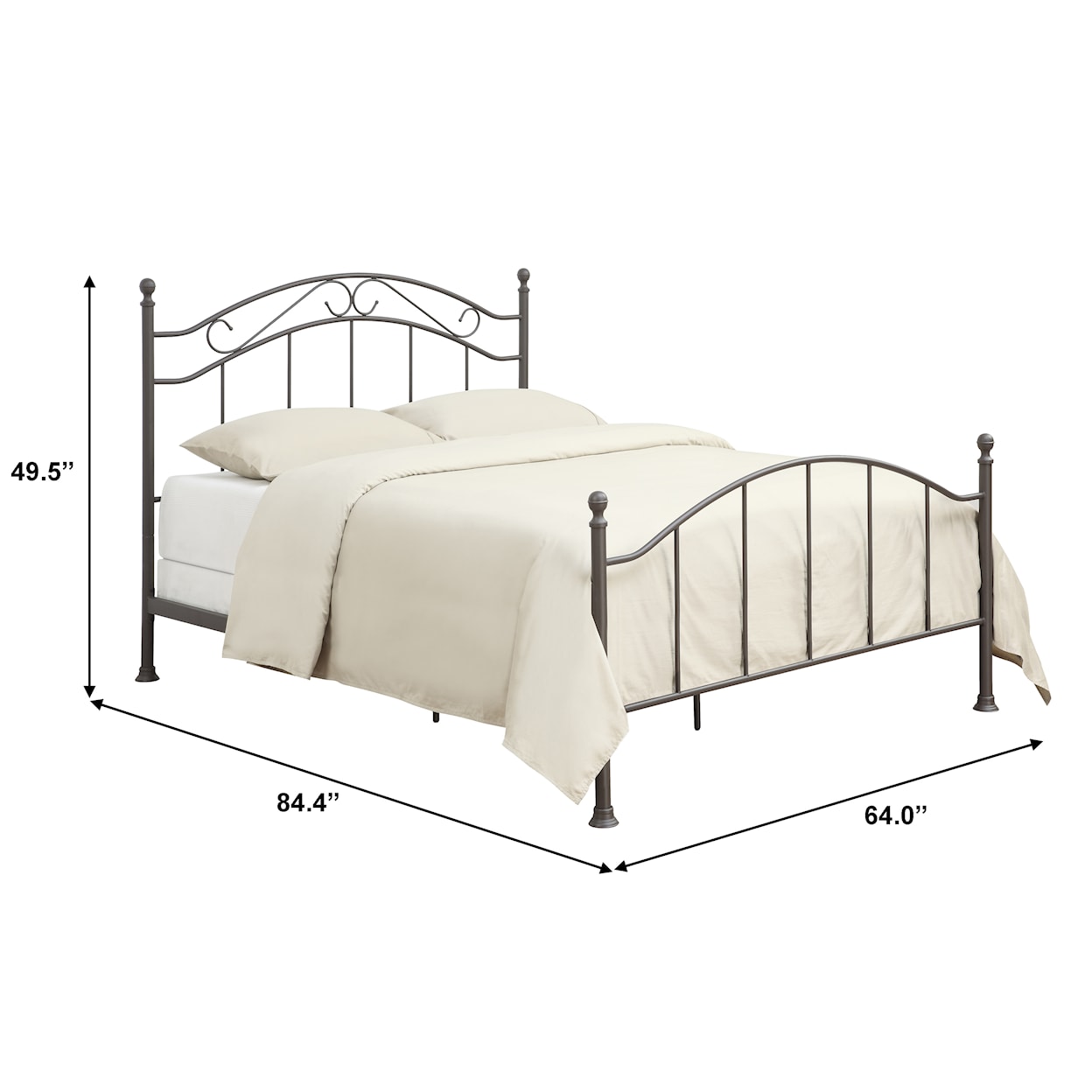 Accentrics Home Fashion Beds Queen Metal Bed