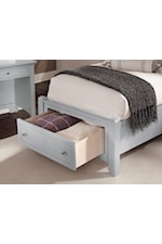 Vaughan Bassett Bonanza Transitional Twin Mansion Bed with Storage Footboard