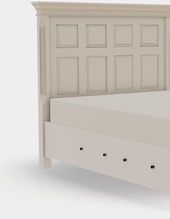 Queen Panel Bed Both Drawerside