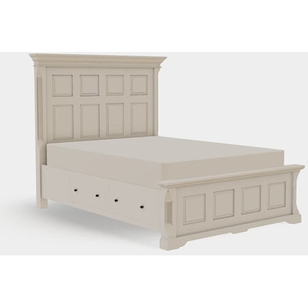 Queen Panel Bed Both Drawerside