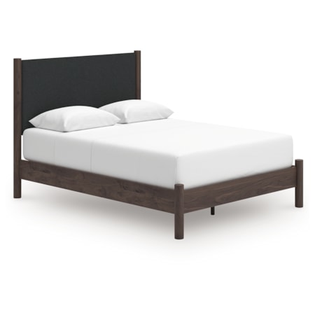 Queen Upholstered Panel Platform Bed