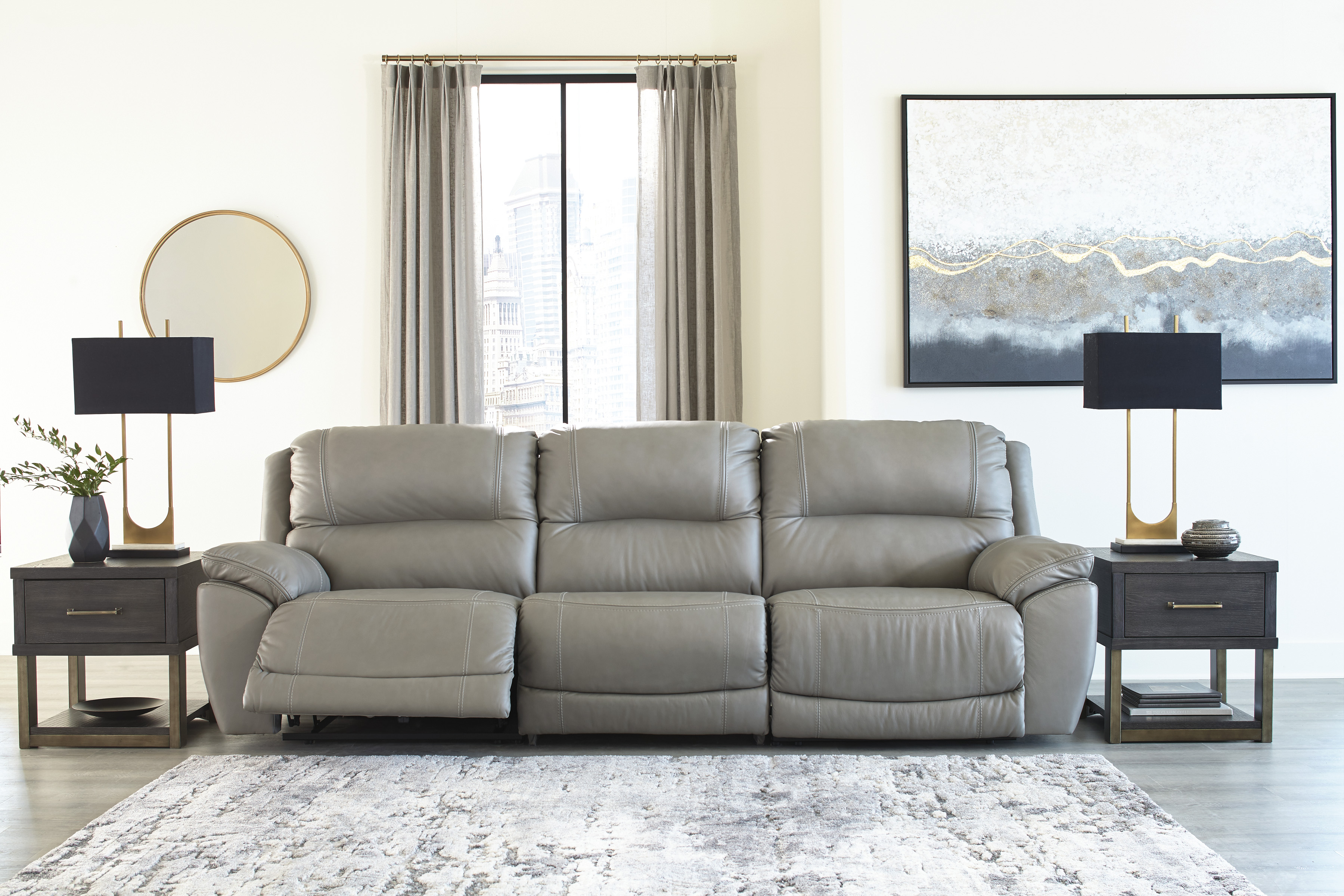 Signature Design by Ashley Dunleith U71605S5 Leather Match Power