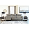 Signature Design by Ashley Dunleith Power Reclining Sectional Sofa