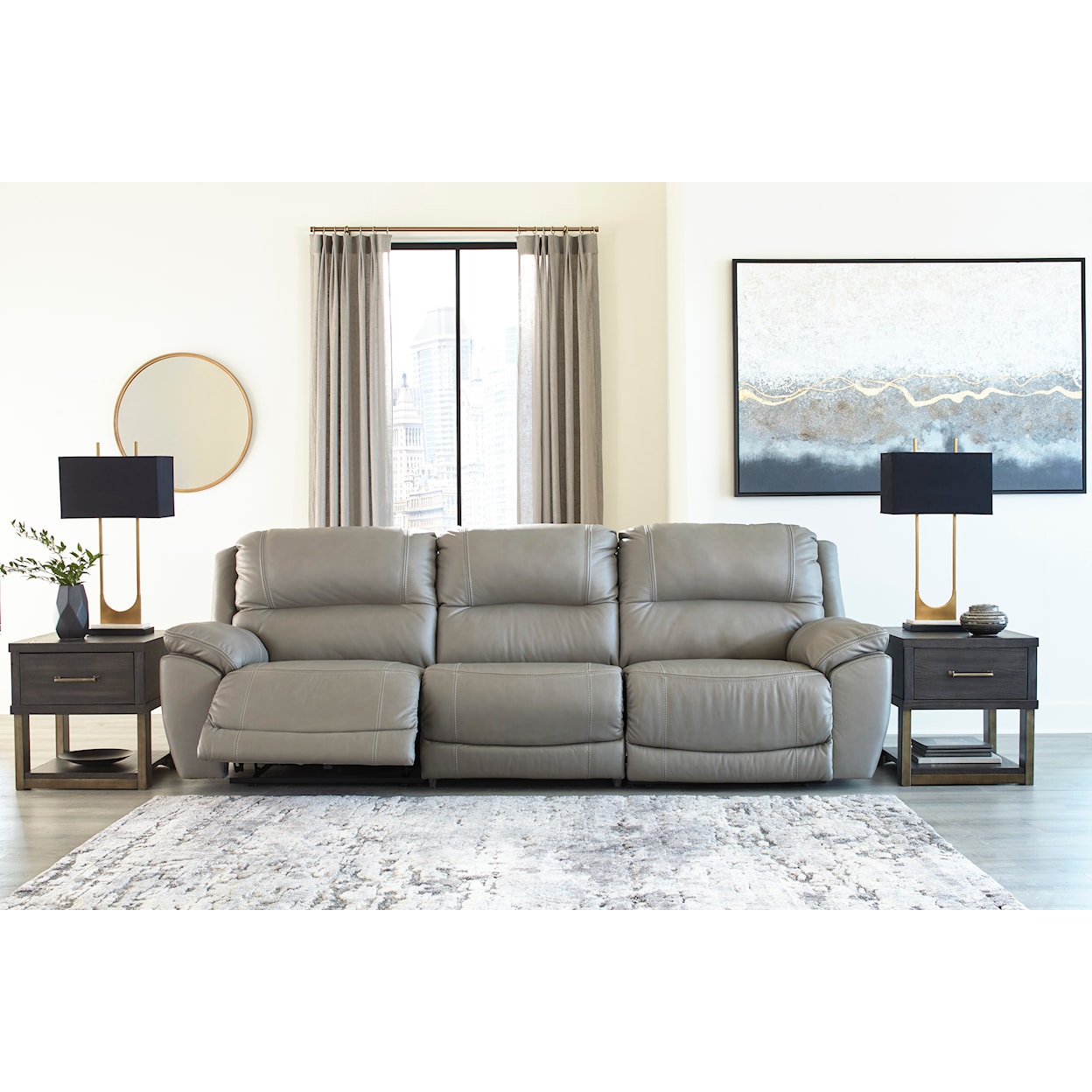 Signature Design by Ashley Dunleith Power Reclining Sectional Sofa