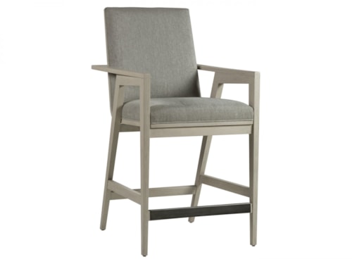 Contemporary Upholstered Counter Stool