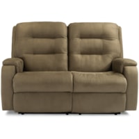 Contemporary Power Reclining Loveseat with Power Headrest