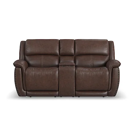 Power Reclining Loveseat with Console and Power Headrests