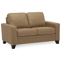 Creighton Contemporary Upholstered Loveseat with Track Arms