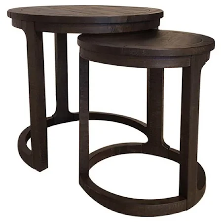 Round Nesting End Table Set