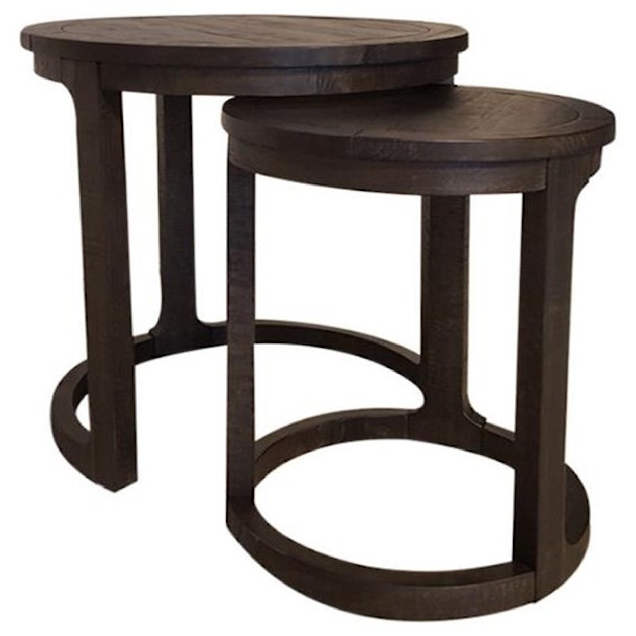 Magnussen Home Boswell Occasional Tables Round Nesting End Table Set
