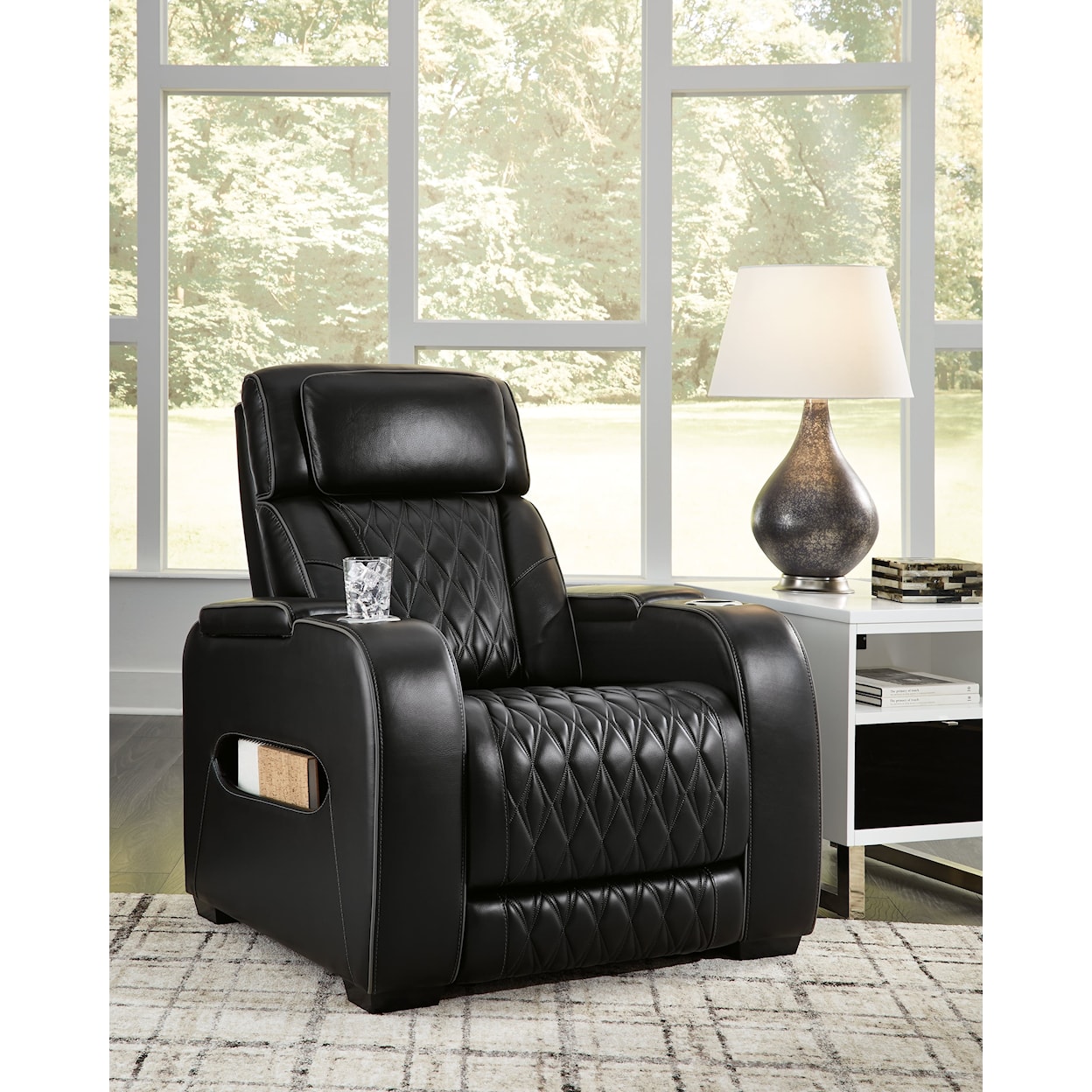 Signature Design by Ashley Boyington Power Recliner with Adj Headrest