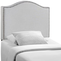 Twin Nailhead Upholstered Headboard