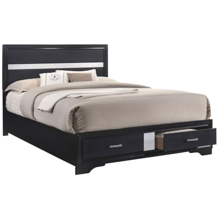 51-inch Wood Queen Storage Panel Bed
