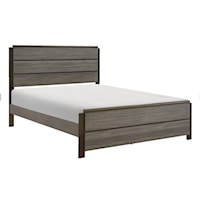 Contemporary California Panel Bed with Low-Profile Footboard