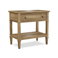 Transitional 1-Drawer Night Table with Soft-Close Drawer