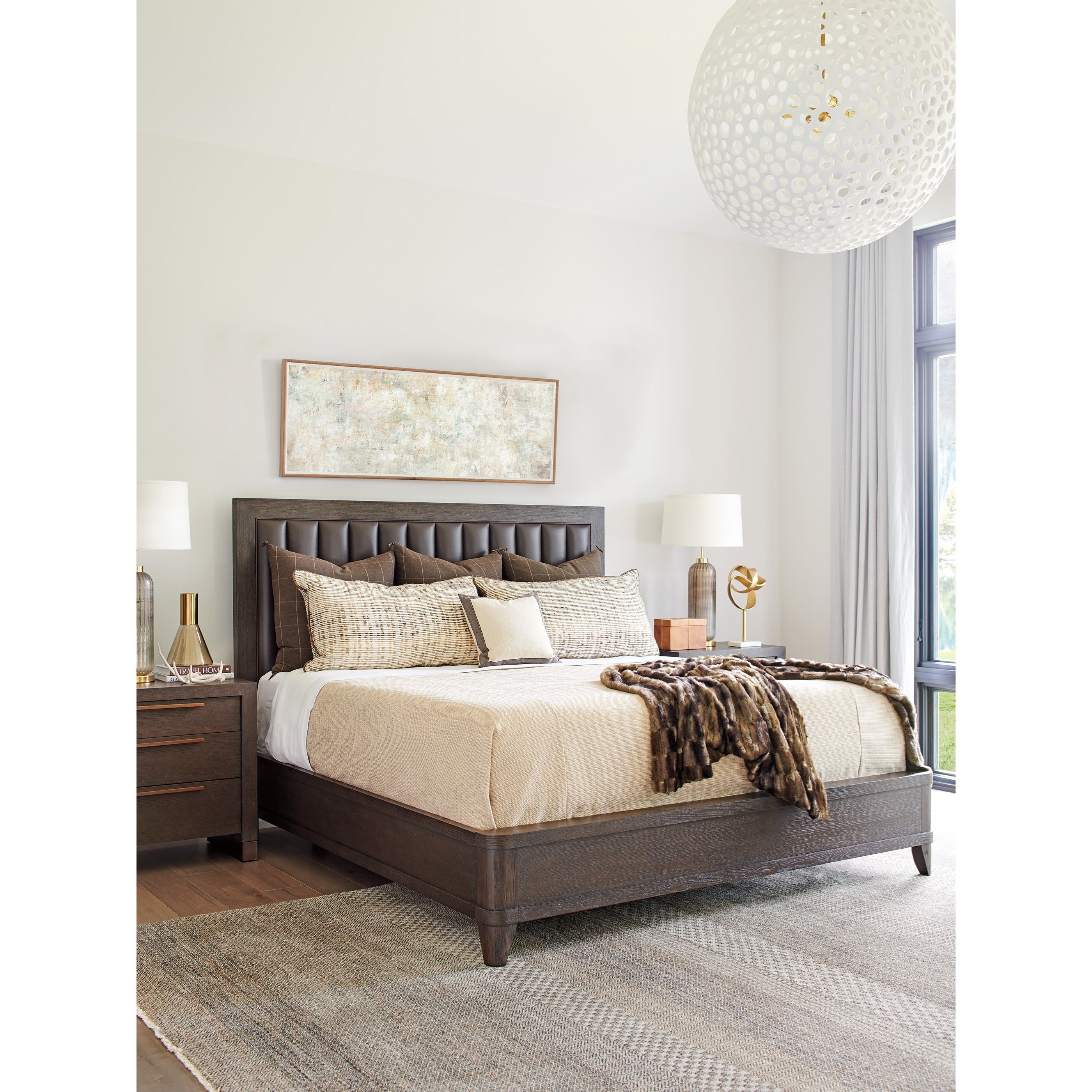 Barclay Butera Park City Talisker King Upholstered Panel Bed