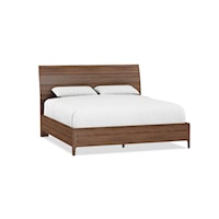 Transitional King Plank Bed with Low-Profile Footboard