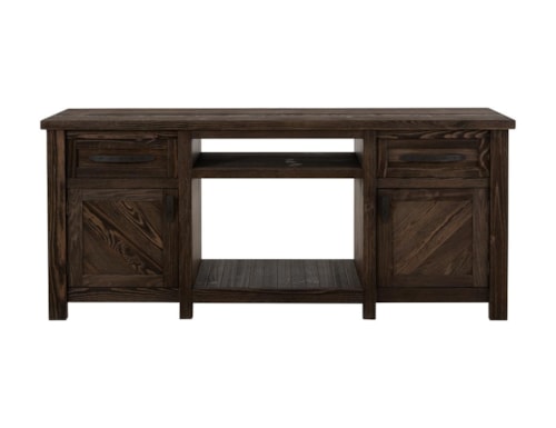 Farmhouse 2-Drawer TV Stand with Open Shelf