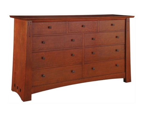 Mid-Century Modern 9-Drawer Dresser