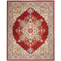 7'9" x 9'9" Red Rectangle Rug