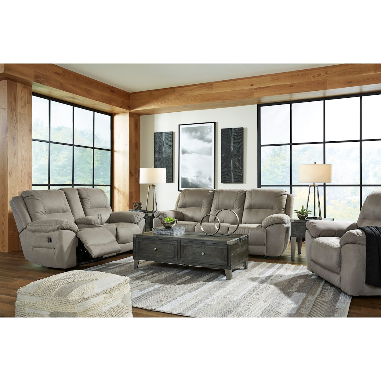 Signature Design by Ashley Furniture Next-Gen Gaucho Reclining Loveseat with Console