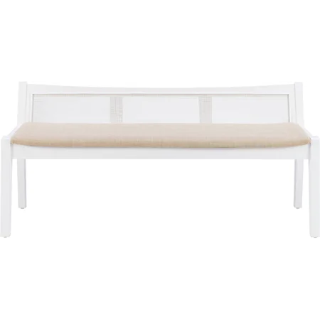 Upholstered Cane Bench