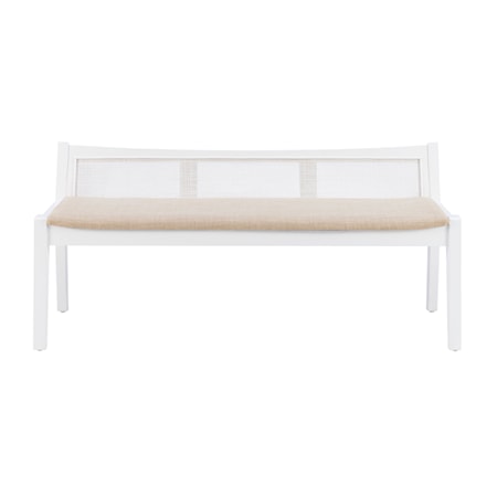 Upholstered Cane Bench