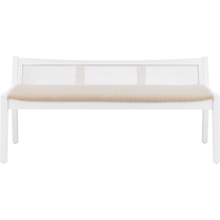 Upholstered Cane Bench