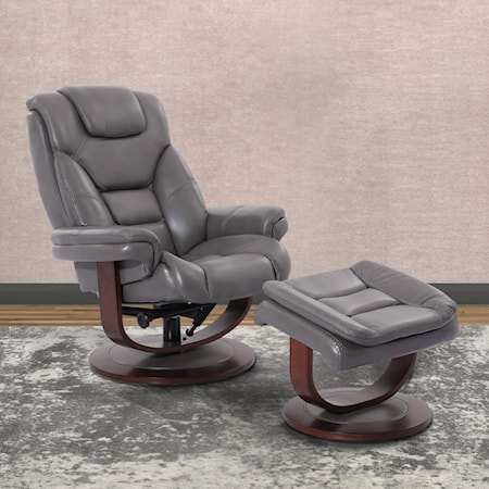 Reclining Swivel Chair and Ottoman