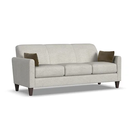 Mid-Century Modern Sofa with Lumbar Pillows