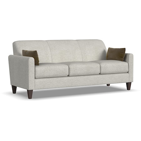 Mid-Century Modern Sofa with Lumbar Pillows