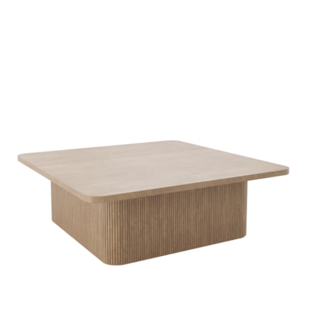 48" Square Fluted Coffee Table