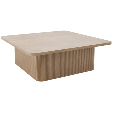48" Square Fluted Coffee Table