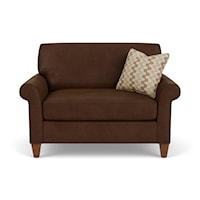 Casual Style Chair and 1/2 with Rolled Arms