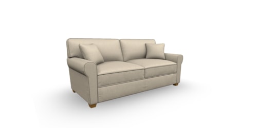 Transitional Full Sleeper Sofa with Two Pillows