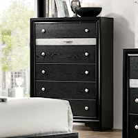 Contemporary 5 Drawer Chest with Jewelry Tray