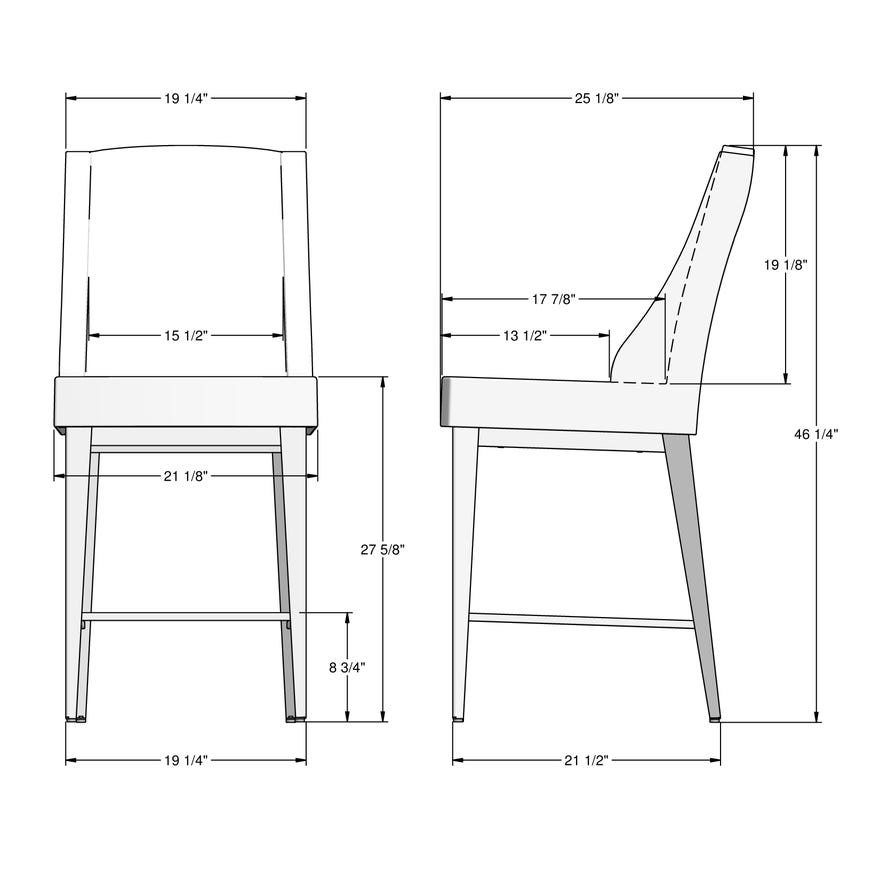 26" Upholstered Counter Stool