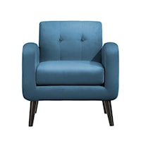 Transitional Accent Chair-Velvet Teal