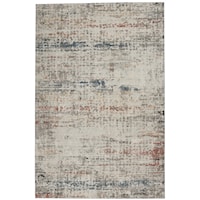 5'3" x 7'3" Light Grey Multi Rectangle Rug