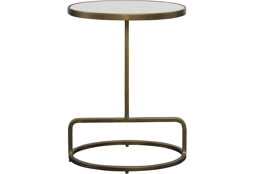 Accent Furniture - Occasional Tables Jessenia White Marble Accent Table by Uttermost at Pedigo Furniture
