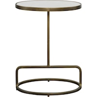 Jessenia White Marble Accent Table