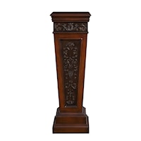 Faux Metal Inlay Accent Pedestal