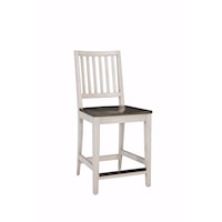 Farmhouse Counter Height Dining Chair with Two-Tone Finish